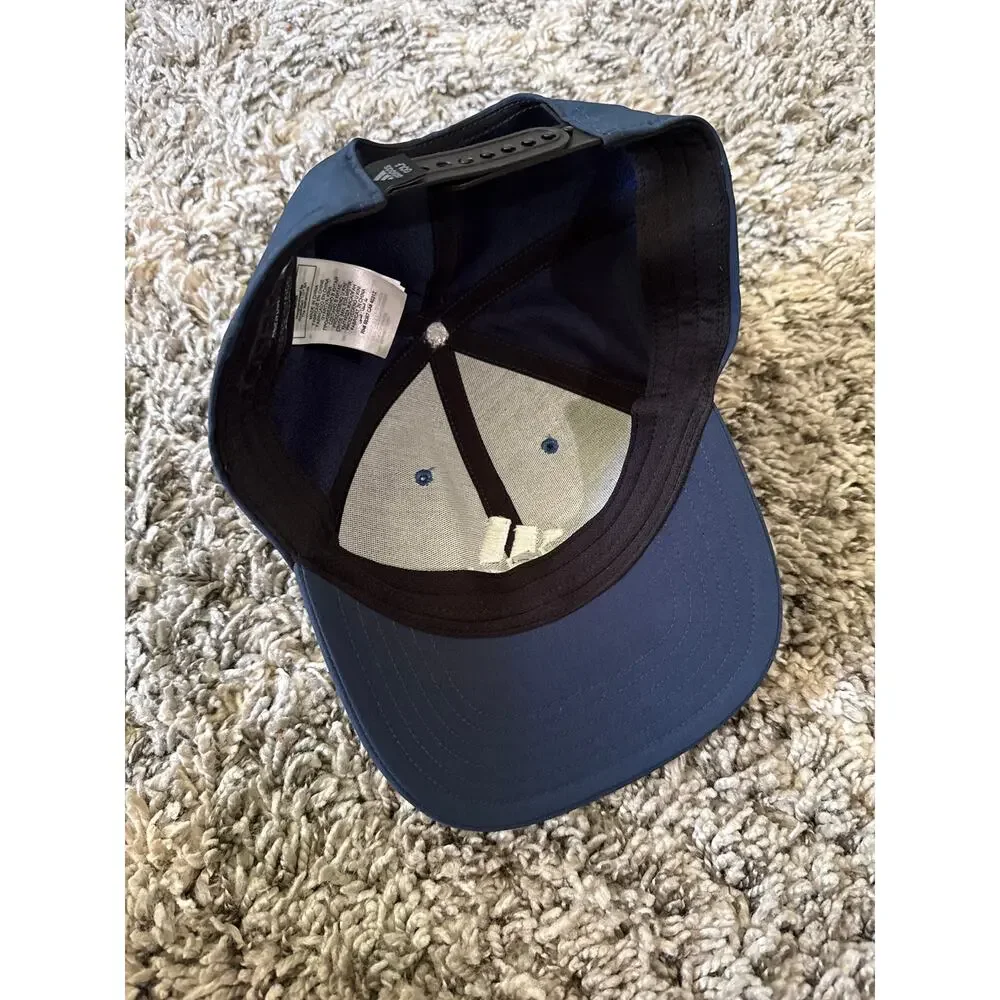 Adidas Blue Baseball Cap Hat One Size Adjustable Snapback Performance Knit Golf